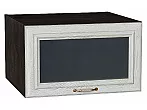 Шкаф верхний горизонтальный остекленный глубокий Шале White Dreamline Венге 358*600*576