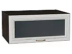 Шкаф верхний горизонтальный остекленный глубокий Шале White Dreamline Венге 358*800*576