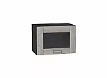 Шкаф верхний горизонтальный остекленный Лофт Cappuccino Veralinga/Graphite 358*500*320