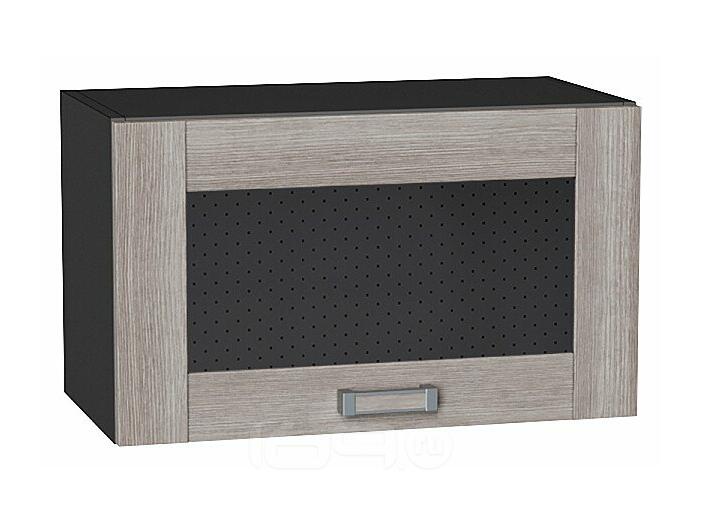 Шкаф верхний горизонтальный остекленный Лофт Cappuccino Veralinga/Graphite 358*600*320