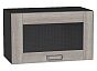 Шкаф верхний горизонтальный остекленный Лофт Cappuccino Veralinga/Graphite 358*600*320