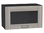 Шкаф верхний горизонтальный остекленный Лофт Cappuccino Veralinga/Graphite 358*600*320