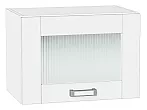 Шкаф верхний горизонтальный остекленный Лофт White Silk/Белый 358*500*320