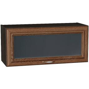 Шкаф верхний горизонтальный остекленный Шале Brown Dreamline