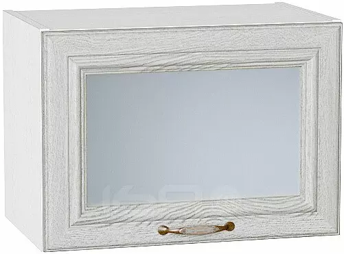 Шкаф верхний горизонтальный остекленный Шале White Dreamline Белый 358*500*320