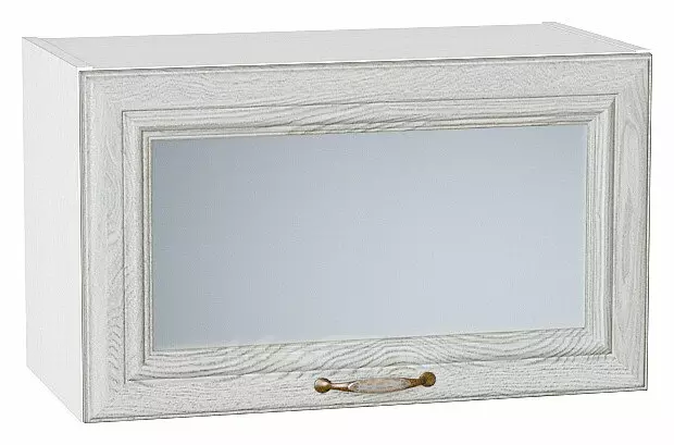 Шкаф верхний горизонтальный остекленный Шале White Dreamline Белый 358*600*320