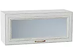Шкаф верхний горизонтальный остекленный Шале White Dreamline Белый 358*800*320