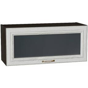 Шкаф верхний горизонтальный остекленный Шале White Dreamline Венге 358*800*320