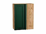 Шкаф верхний прямой угловой Дублин Special Green/Дуб Вотан 920*700*345