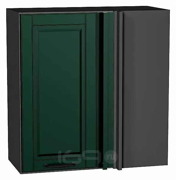 Шкаф верхний прямой угловой Дублин Special Green/Graphite 716*700*345