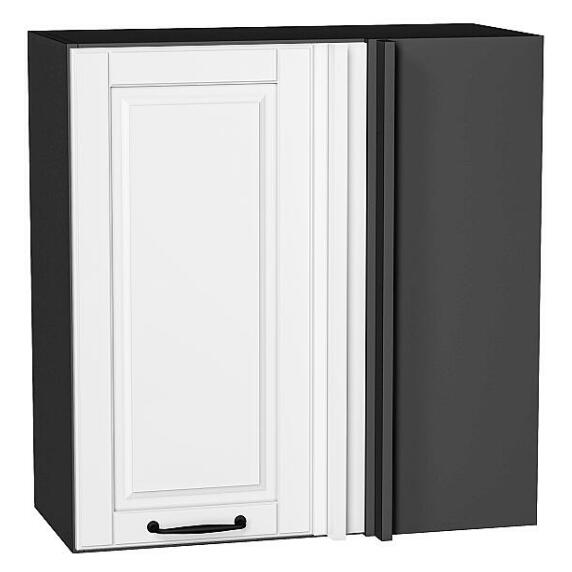 Шкаф верхний прямой угловой Дублин Special White/Graphite 716*700*345