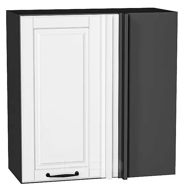 Шкаф верхний прямой угловой Дублин Special White/Graphite 716*700*345