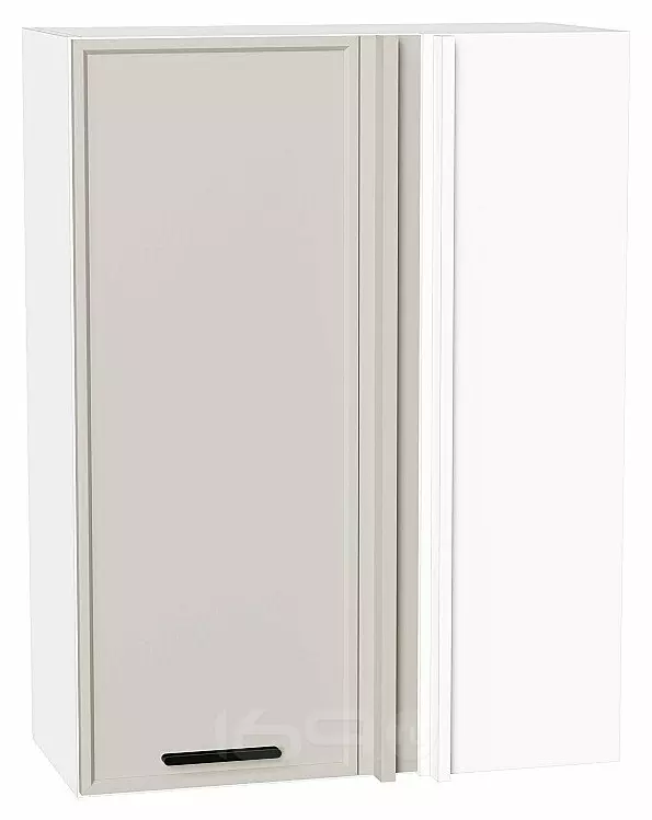 Шкаф верхний прямой угловой Фрейм Cream Silk Белый 920*700*345