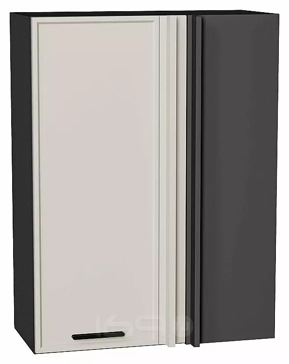 Шкаф верхний прямой угловой Фрейм Cream Silk Graphite 920*700*345