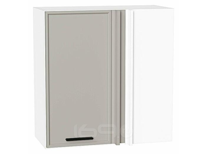 Шкаф верхний прямой угловой Фрейм Grey Silk Белый 716*700*345