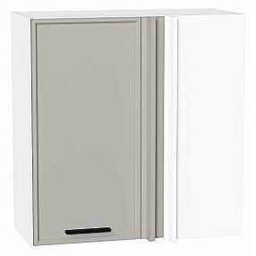 Шкаф верхний прямой угловой Фрейм Grey Silk Белый 716*700*345