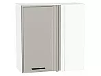 Шкаф верхний прямой угловой Фрейм Grey Silk Белый 716*700*345