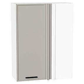Шкаф верхний прямой угловой Фрейм Grey Silk Белый 920*700*345