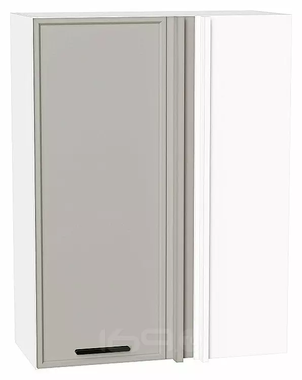 Шкаф верхний прямой угловой Фрейм Grey Silk Белый 920*700*345