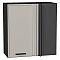 Шкаф верхний прямой угловой Фрейм Grey Silk Graphite 716*700*345