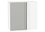 Шкаф верхний прямой угловой Фьюжн Silky Light Grey Белый 716*700*345