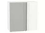 Шкаф верхний прямой угловой Фьюжн Silky Light Grey Белый 716*700*345