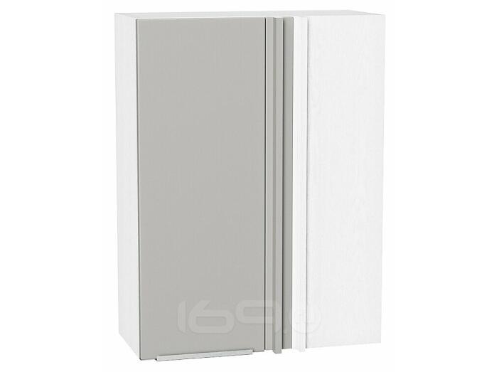 Шкаф верхний прямой угловой Фьюжн Silky Light Grey  Белый 920*700*345