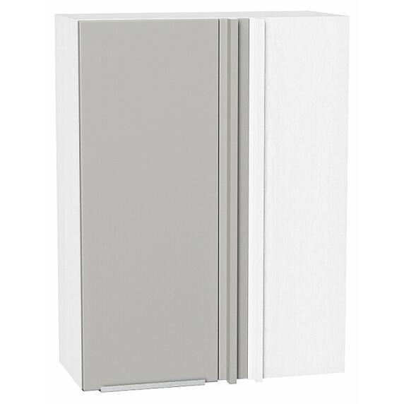 Шкаф верхний прямой угловой Фьюжн Silky Light Grey  Белый 920*700*345