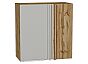Шкаф верхний прямой угловой Фьюжн Silky Light Grey Дуб Вотан 716*700*345
