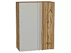 Шкаф верхний прямой угловой Фьюжн Silky Light Grey Дуб Вотан 920*700*345