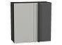 Шкаф верхний прямой угловой Фьюжн Silky Light Grey Graphite 716*700*345