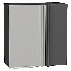 Шкаф верхний прямой угловой Фьюжн Silky Light Grey  Graphite 716*700*345