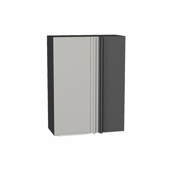 Шкаф верхний прямой угловой Фьюжн Silky Light Grey  Graphite 920*700*345