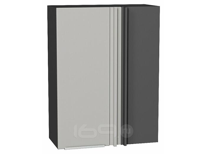 Шкаф верхний прямой угловой Фьюжн Silky Light Grey  Graphite 920*700*345