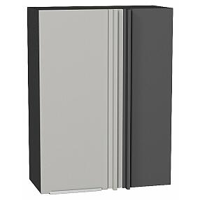 Шкаф верхний прямой угловой Фьюжн Silky Light Grey  Graphite 920*700*345