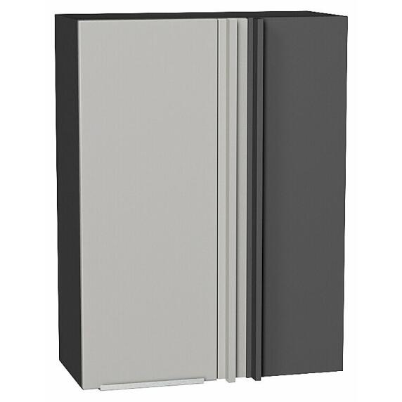 Шкаф верхний прямой угловой Фьюжн Silky Light Grey  Graphite 920*700*345