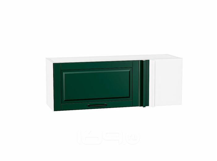Шкаф верхний прямой угловой горизонтальный Дублин Special Green/Белый 358*1000*350