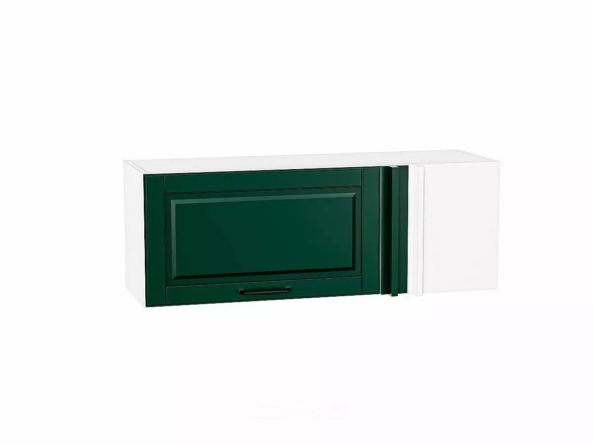 Шкаф верхний прямой угловой горизонтальный Дублин Special Green/Белый 358*1000*350