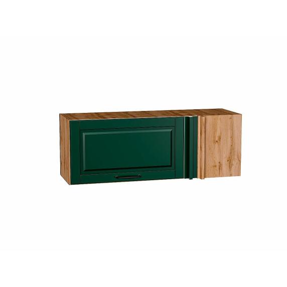 Шкаф верхний прямой угловой горизонтальный Дублин Special Green/Дуб Вотан 358*1000*350
