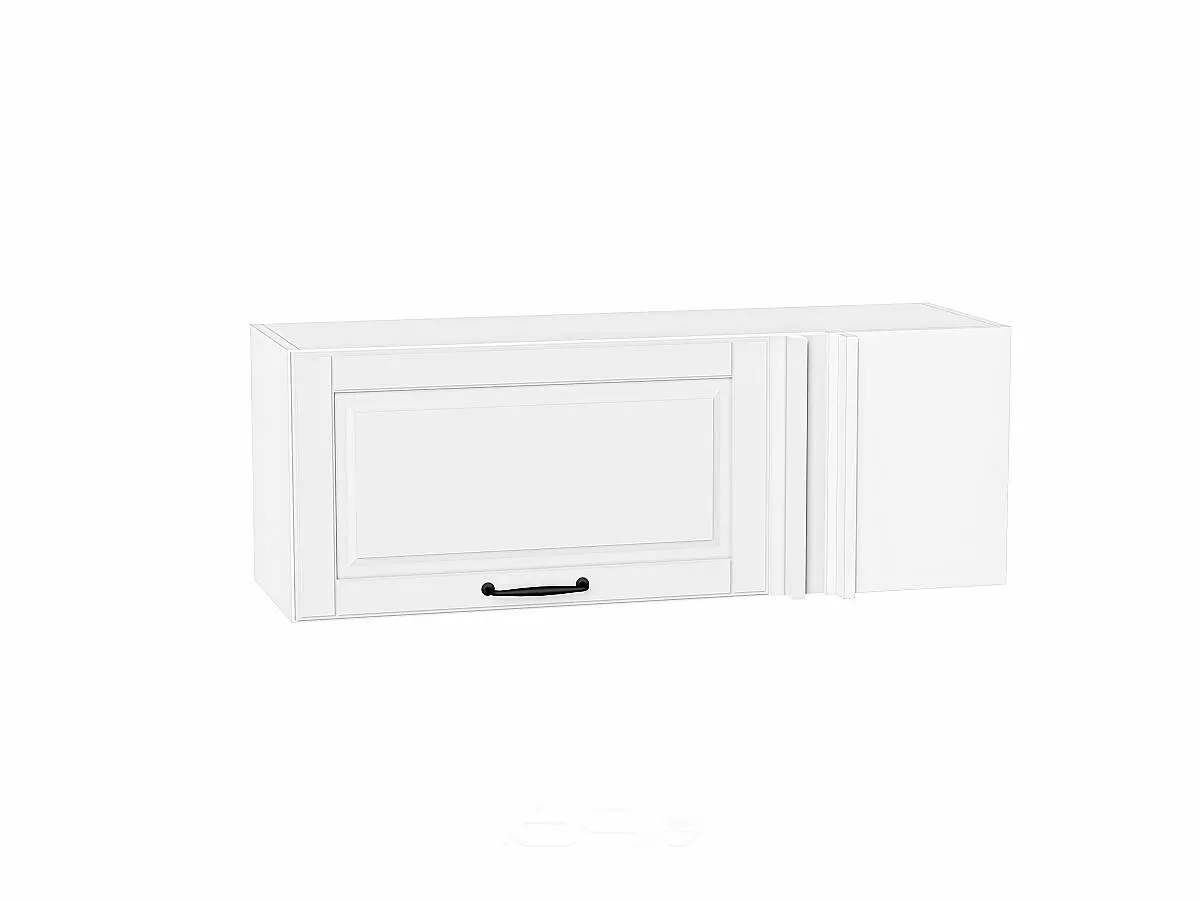 Шкаф верхний прямой угловой горизонтальный Дублин Special White/Белый 358*1000*350