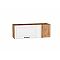 Шкаф верхний прямой угловой горизонтальный Дублин Special White/Дуб Вотан 358*1000*350