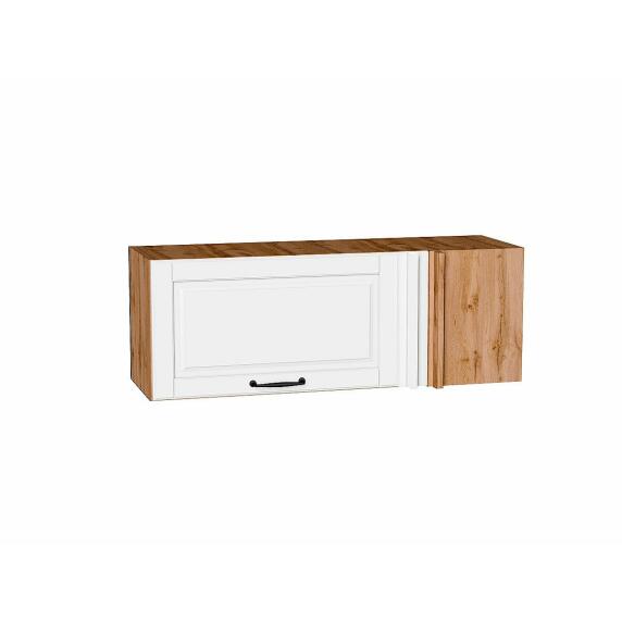Шкаф верхний прямой угловой горизонтальный Дублин Special White/Дуб Вотан 358*1000*350