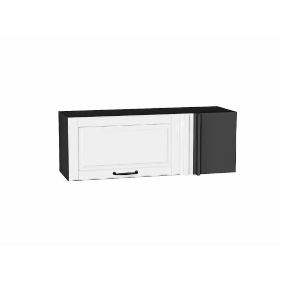 Шкаф верхний прямой угловой горизонтальный Дублин Special White/Graphite 358*1000*350