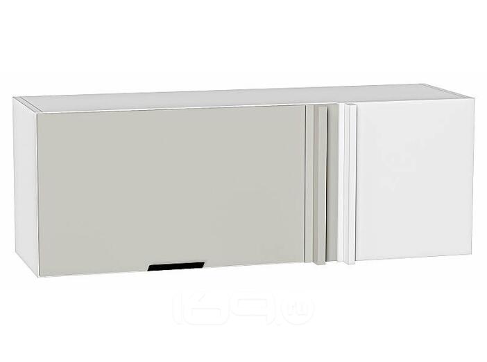 Шкаф верхний прямой угловой горизонтальный Евро Агат/Белый 358*1000*350