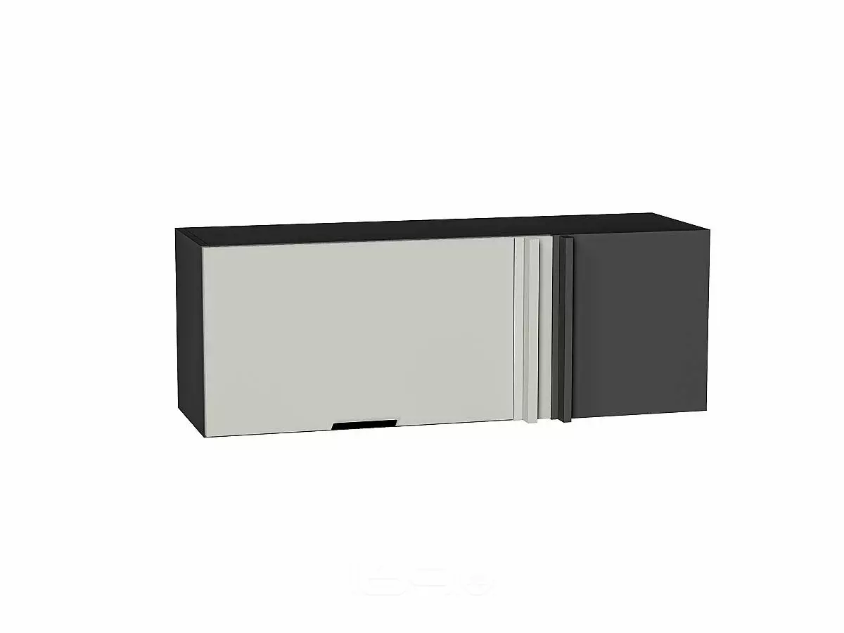 Шкаф верхний прямой угловой горизонтальный Евро Агат/Graphite 358*1000*350