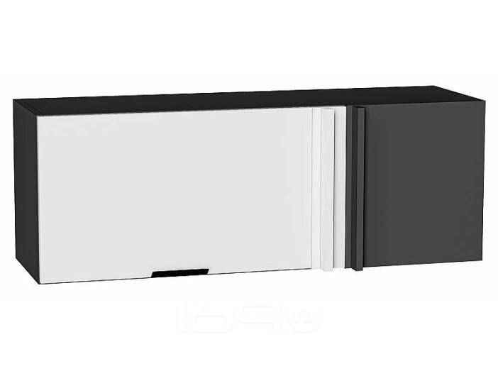 Шкаф верхний прямой угловой горизонтальный Евро Белый/Graphite 358*1000*350