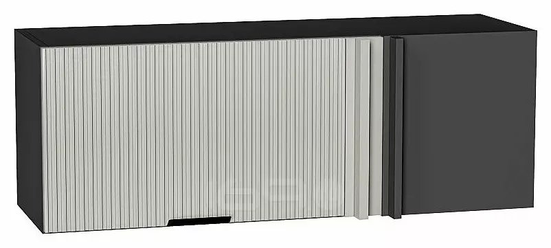 Шкаф верхний прямой угловой горизонтальный Евро Лайн Агат/Graphite 358*1000*350