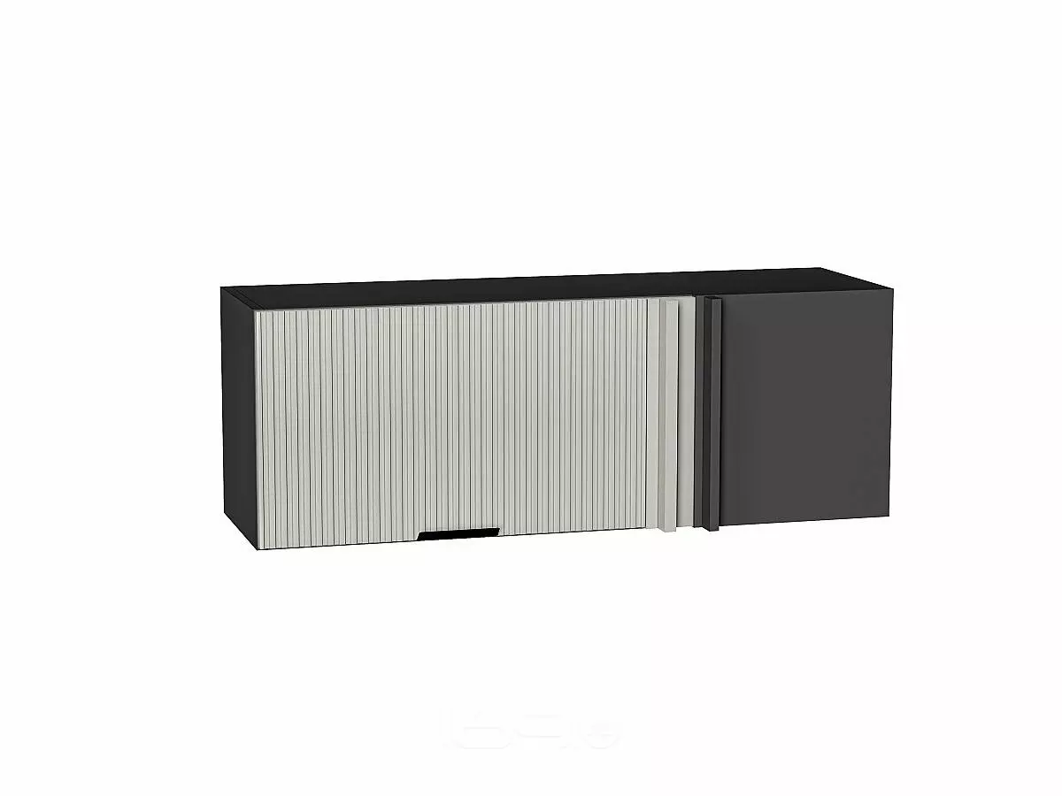 Шкаф верхний прямой угловой горизонтальный Евро Лайн Агат/Graphite 358*1000*350