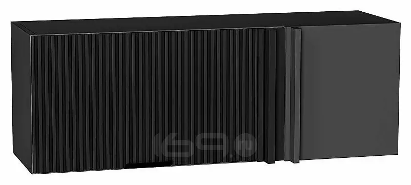 Шкаф верхний прямой угловой горизонтальный Евро Лайн Антрацит/Graphite 358*1000*350