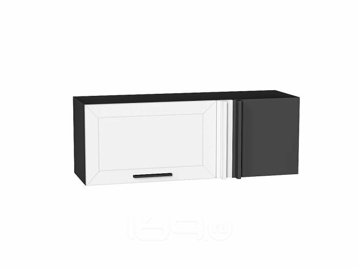 Шкаф верхний прямой угловой горизонтальный Глетчер Айленд Силк/Graphite 358*1000*350
